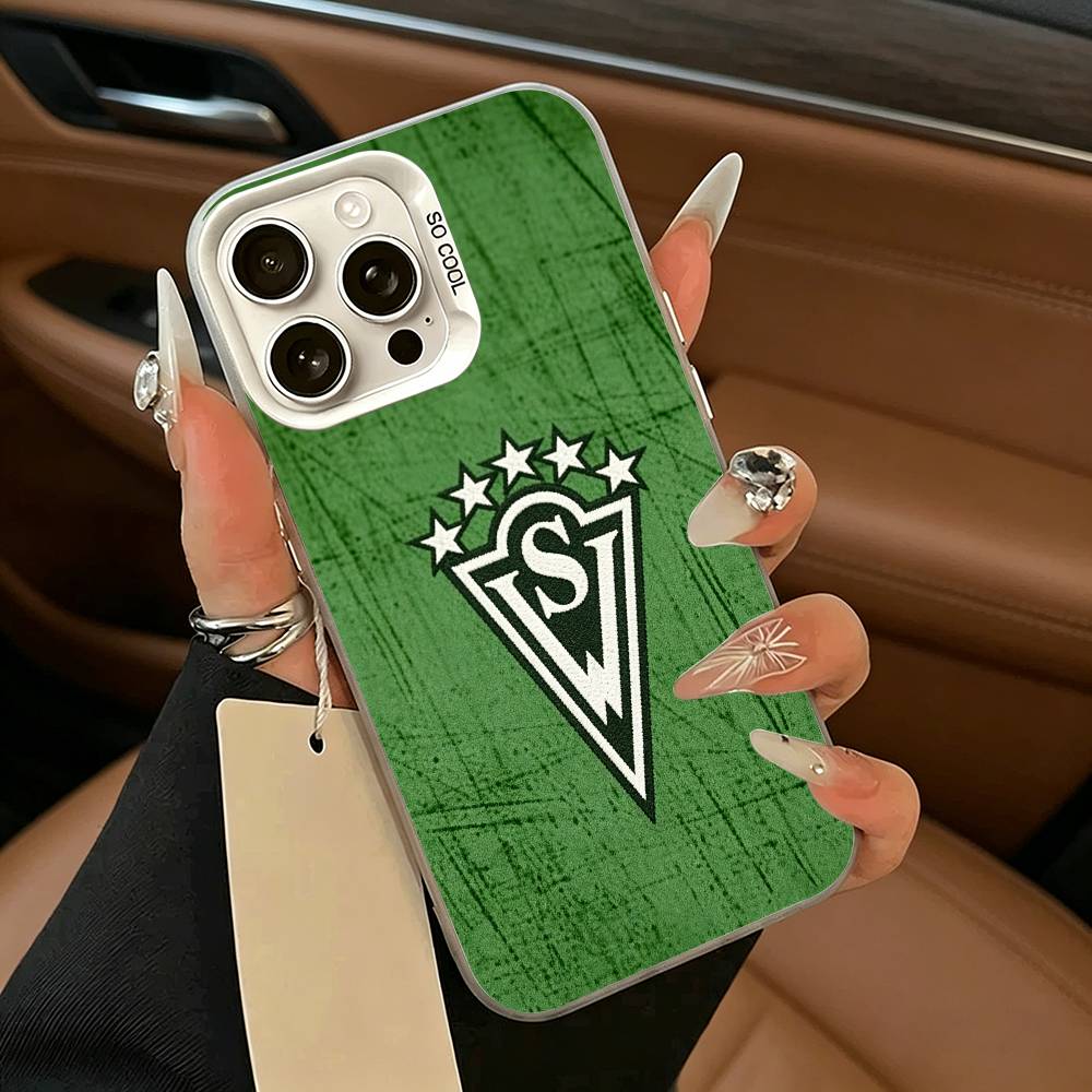 Cool -S-Santiago Wanderers-1892 Phone Case For iPhone 11 12 13 14 15 16Pro Max Plus white Sliver Phone Cover