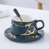 Классическая мраморная кофейная чашка в скандинавском стиле, набор из двух предметов, большая чашка для завтрака, кофейная чашка, керамическая чашка для воды, чашка для молока