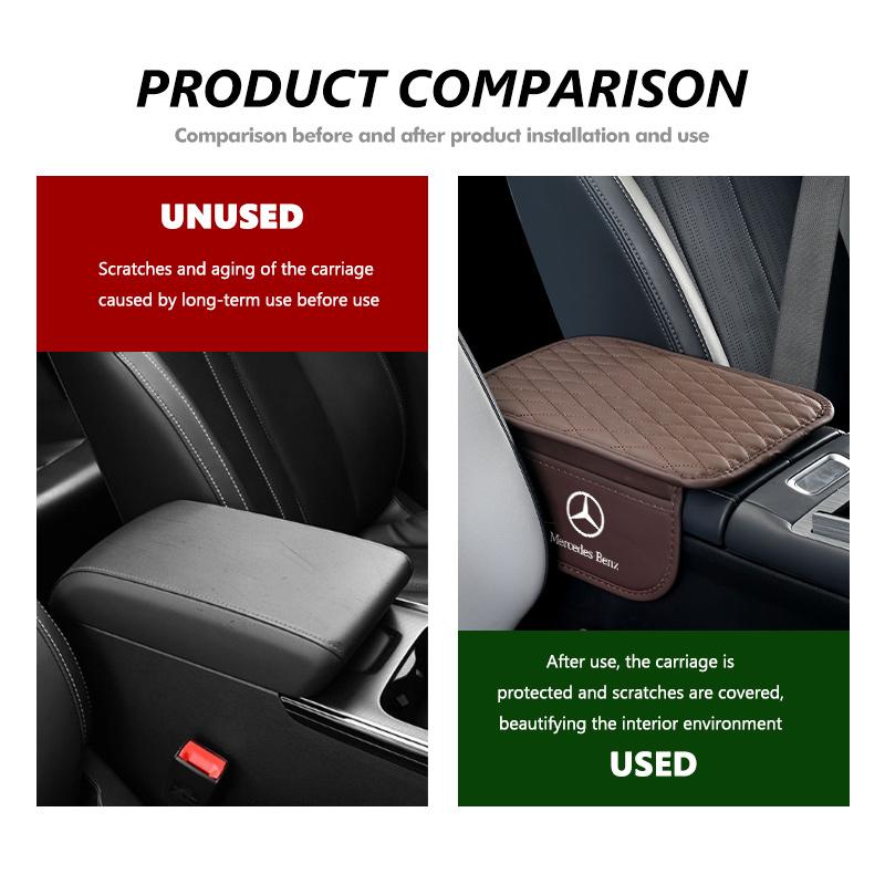 AABGW1 For Benz Car Center Console Leather Arm Rest Protection Cushion Storage Pocket AMG Exclusive A C E R V Class CLA CLS C180 C200