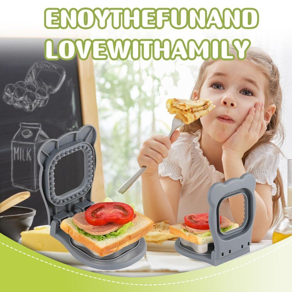 Sealer Flip DIY Sandwich Cutters Mould Lunch Box Decor Sandwich Maker  Kitchen Baking Tools