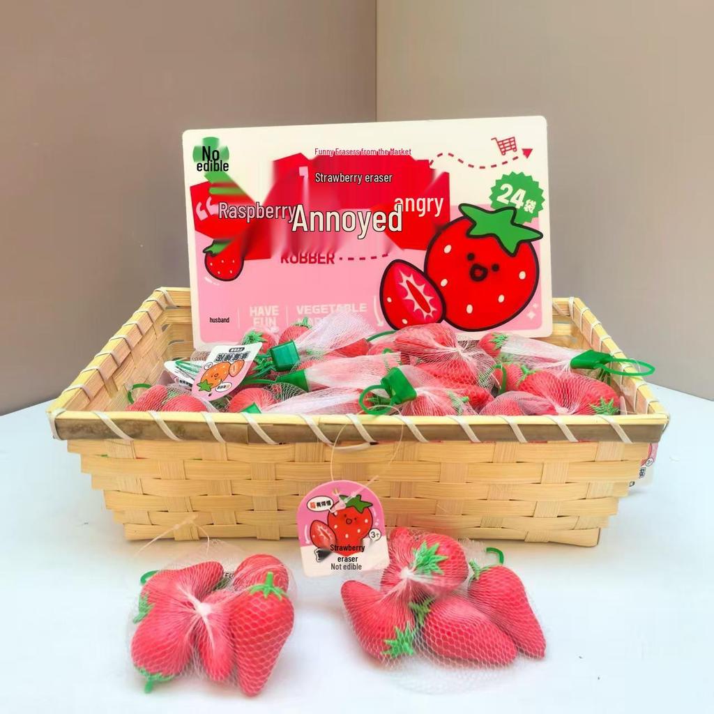 Creative Fun Vegetable and Fruit Shaped Erasers - No Crumbs, Clean & Ideal for Students