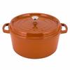 Staub Pico Cocotte Round 28cm Cinnamon (11028806) - Enameled Pot with Handles, Rund Brater Cinnamon. Stylish Pot, Cookware, and Kitchenware.