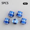 QHC2 5Pcs Aluminum Alloy Car Wheel Tire Valve Cap Dustproof Stem Cover For Honda Civic Fit Accord CRV Spirior Odyssey CITY Envix Jade