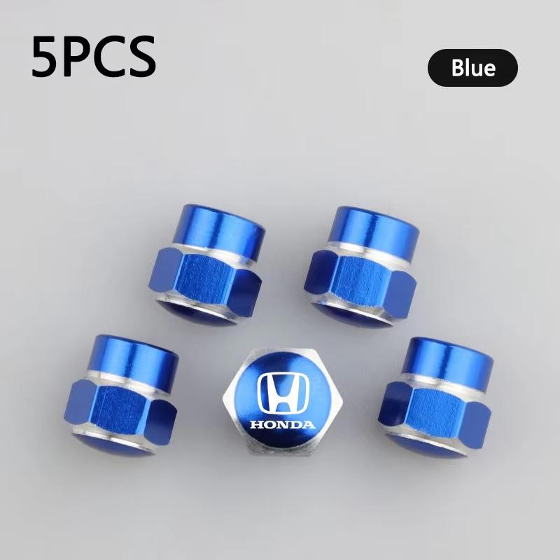 5Pcs Aluminum Alloy Car Wheel Tire Valve Cap Dustproof Stem FGHER5 Cover For Honda Civic Fit Accord CRV Spirior Odyssey CITY Envix Jade