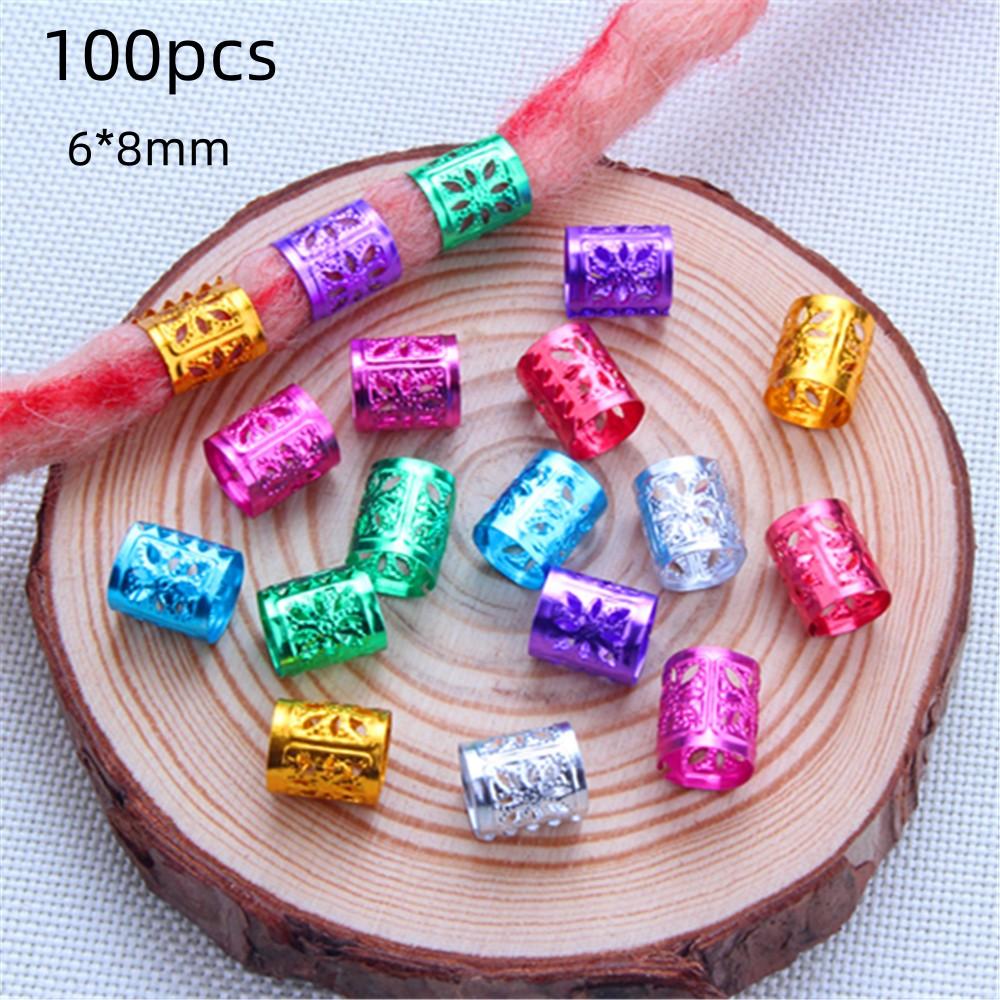 100/200 шт. серебряное золотое кольцо для волос для дредов, плетеные аксессуары для волос в стиле регги, аксессуары для волос в стиле хип-хоп, металлическая регулируемая пружина