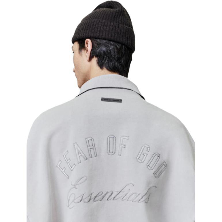 Fear of God Essentials Классическая толстовка-поло Дымчато-серая Мужские Топы 192HO252041F