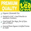 The Tea Trove Чистый ромашковый чай в пакетиках Органический - 40 Экологически чистых пакетиков ромашкового чая без кофеина в закрывающемся пакете - Заваривать горячим или холодным | Упаковка из