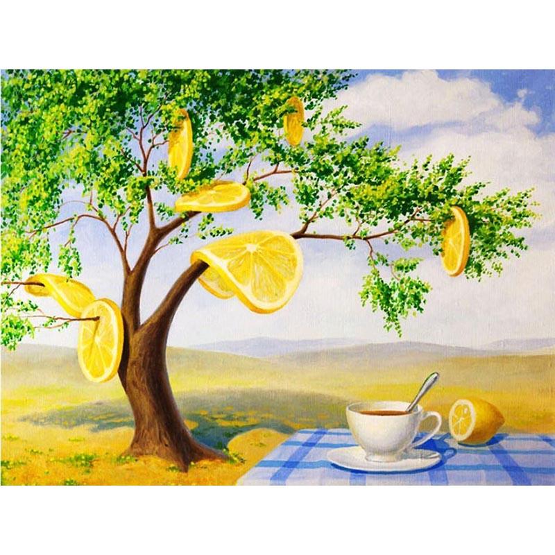5D DIY Набор для алмазной живописи Освежающие фрукты Искусство Алмазная вышивка Стразы Украшения для дома