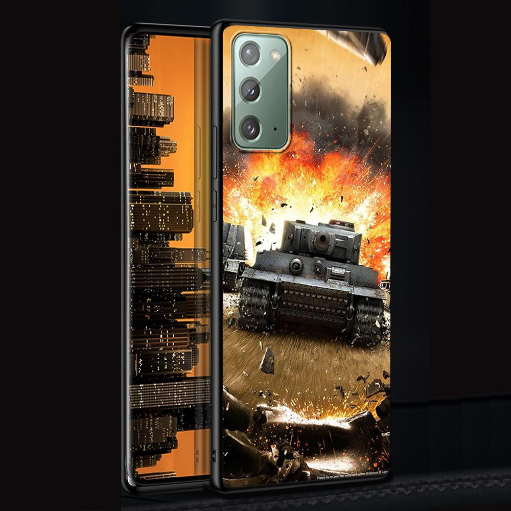 Чехол «Танки-истребитель» «Военный корабль» для Samsung Galaxy Note 20 Ultra 10 Lite 9 8 A53 A52 A12 S22 S21 FE S20 Plus, черный чехол из ТПУ для телефона