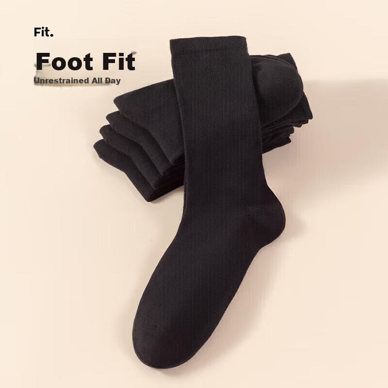 MiiOW Women's Socks, Spring And Autumn Mesh Mid-Calf Socks [10A Antibacterial Cotton Socks], Breathable, Sweat-Absorbing, Casual Versatile, 5 Pairs
