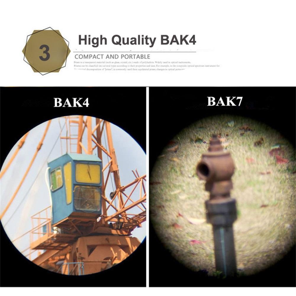 Портативный мощный бинокль Hd 60x60, профессиональный оптический бинокль Bak4 на большие расстояния для охоты, путешествий, отдыха на открытом воздухе