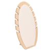 Necklace Display Stand Leaf Shaped Soft Lint Scratch Proof Wooden Chain Jewelry Holder Beige
