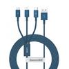 Baseus Cable Superior Series 3-in-1 Fast Charging Data Cable USB To M+L+C 3.5A 1.5m Blue (CAMLTYS-03)