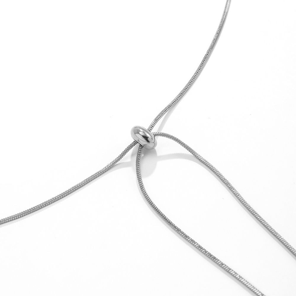 Gifts Women Fashion Jewelry with Ball Pendant Snake Chain Tassel Necklace Choker Fine Link On Neck