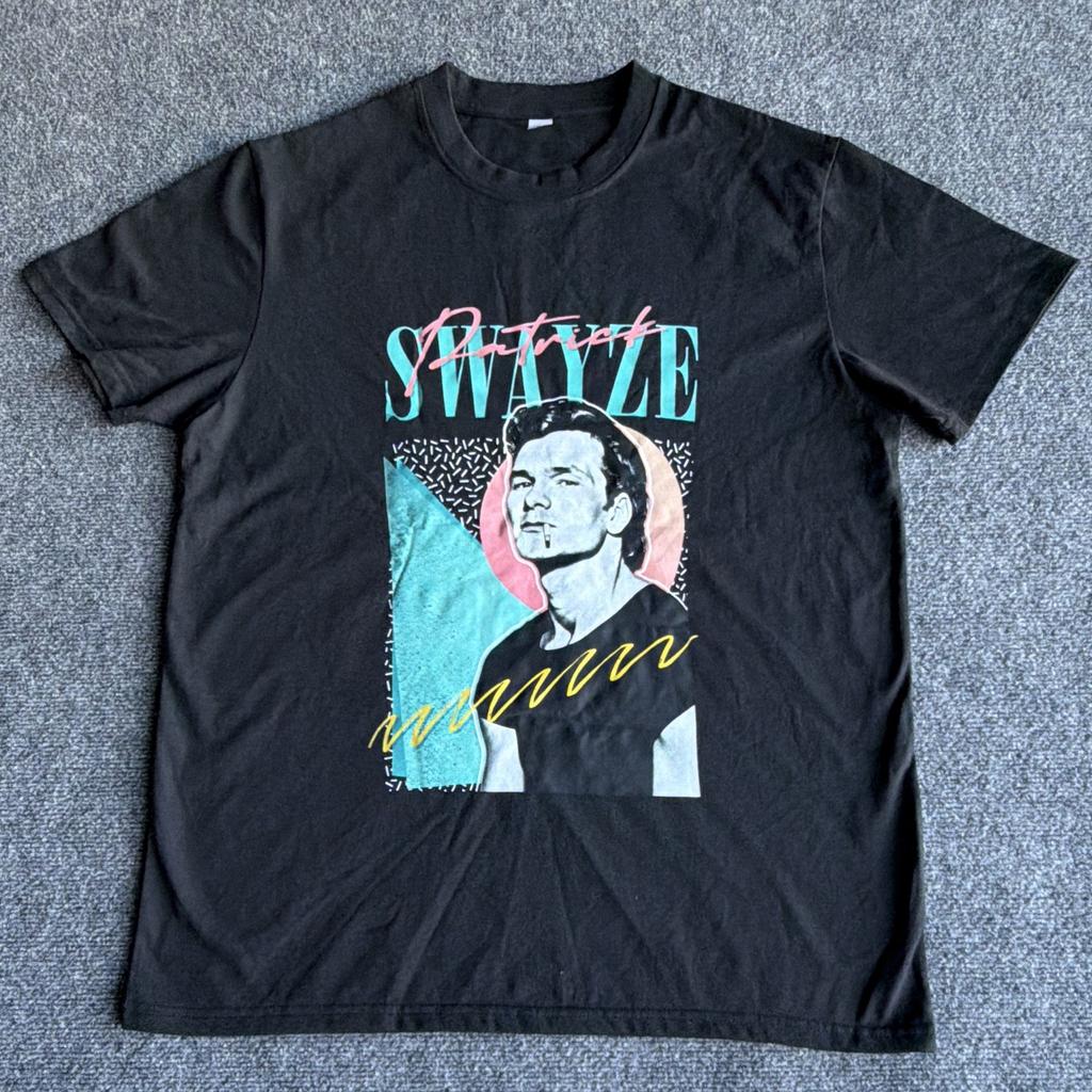 Unbranded Patrick Swayze Retro Graphic T-Shirt Men's L Black Vintage Tee Unisex T-Shirt