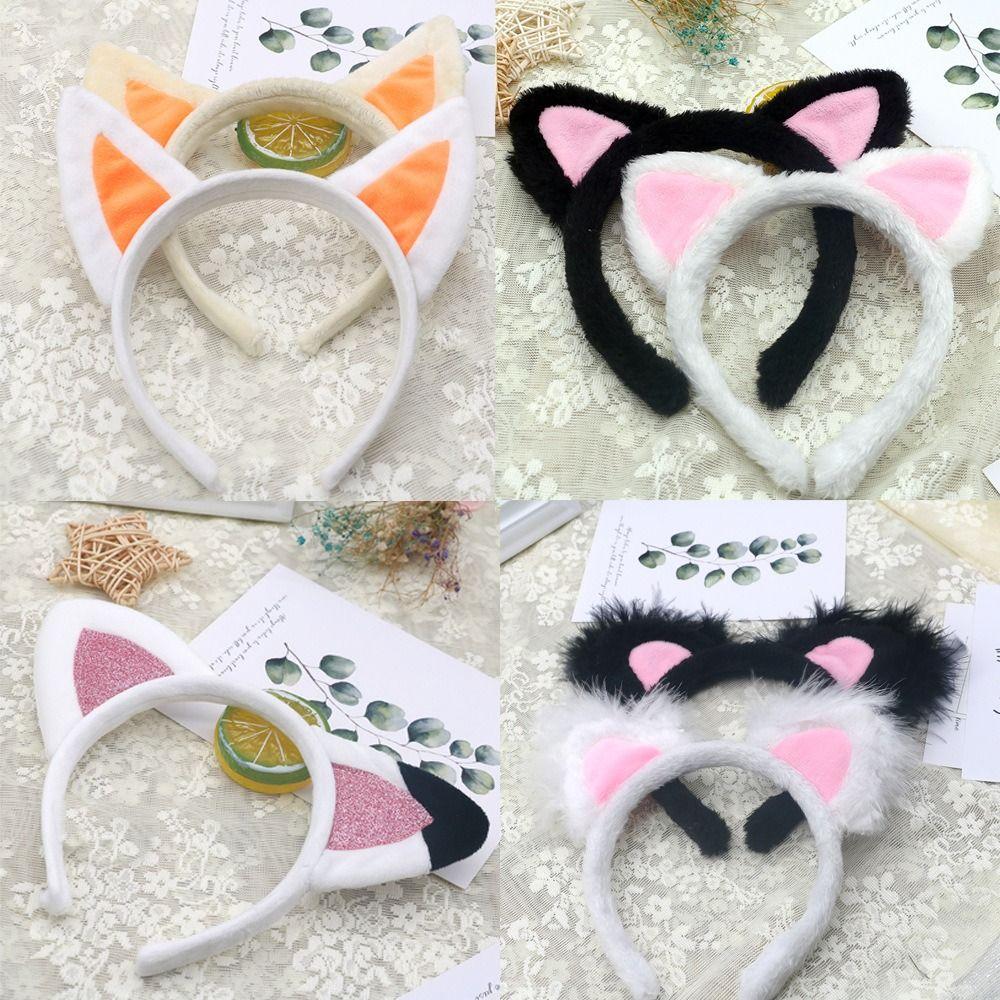 Costume Ears Hairband Plush Hair Hoops Cute Cat Ears Headband Easter
