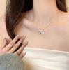 Exquisite Women's Light Luxury Micro-Paved Bow Necklace - Sweet Clavicle Chain Choker