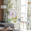 Весенние цветы, травы, поля, ретро, ​​прозрачные прозрачные шторы для спальни, праздничное украшение, оконная вуаль, тюлевая занавеска