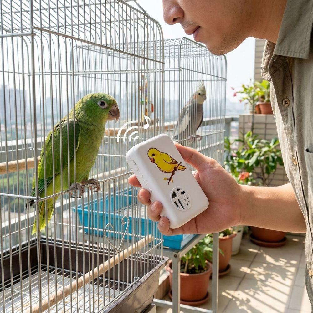 Auto Cycle Bird Learning Machine Interactive Bird Repeater Bird Talking Trainer Education Purpose