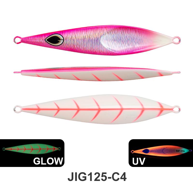 TEASER Fishing J125 Fishing Accessories Bait Saltwater 80g 100g 150g Luminous Vertical Slow Pitch Lead Fishing Lure Metal Jigs