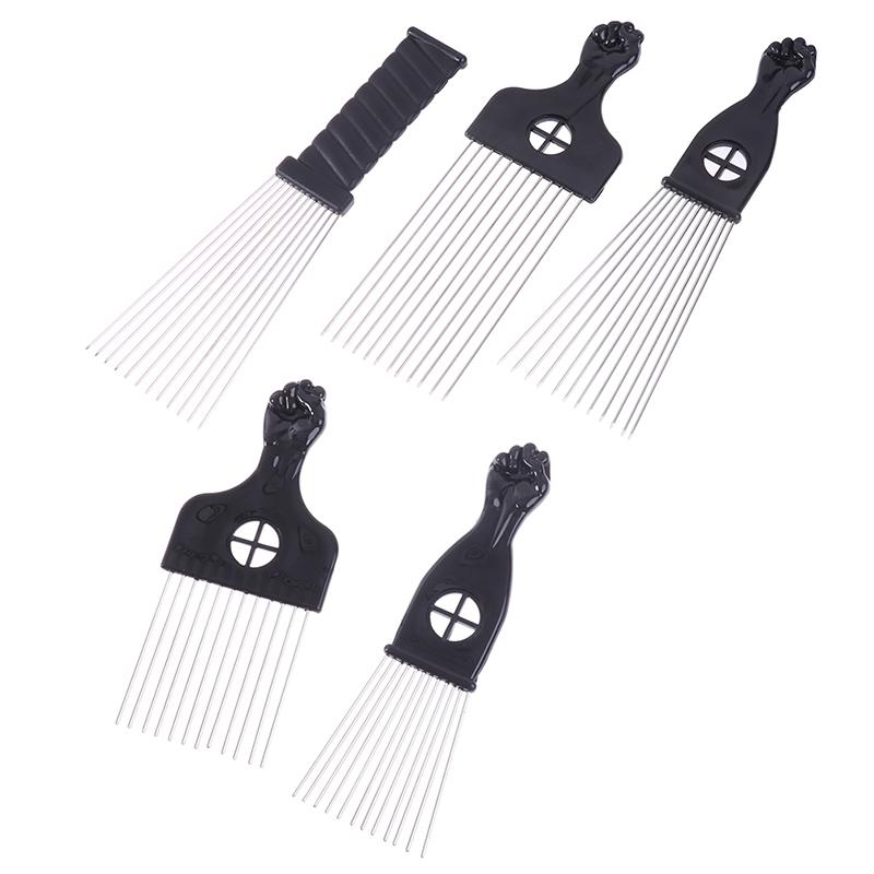 Черный кулак афро металлический гребень африканский гребень для волос щетка салонный инструмент для укладки волос