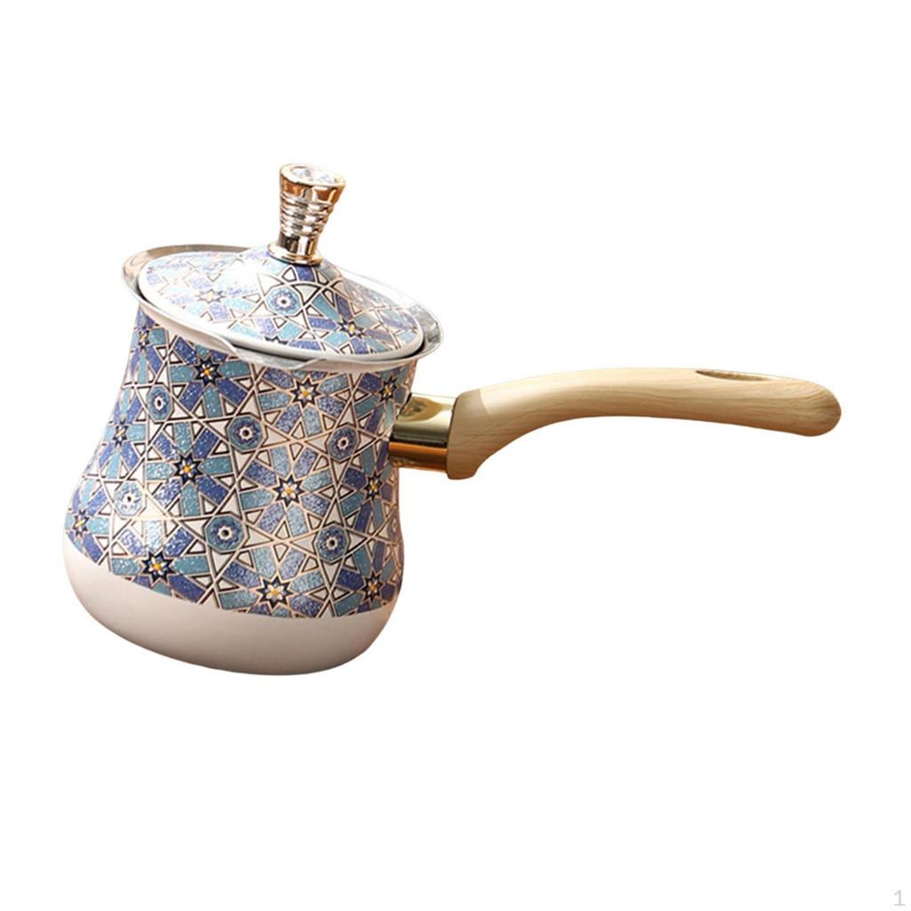 Coffee Pot Butter Warmer Jug Camping W Anti Overflow Spout with Lid Maker