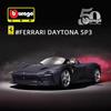 New Original 1:18 Bruago 50th Anniversary Carbon Fiber Texture Ferrari SP3 Alloy Diecast Car Models Collection Toy Birthday Gift