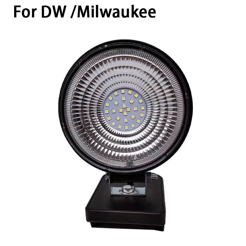 Светодиодный ручной фонарь Круглые/квадратные фонари Для Dewalt Для Makita/Milwaukee 18V Li-ion аккумулятора 900 люмен Светодиодные рабочие фонари