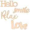 Wooden Words - ARTEMIO - Relax/Smile/Love/Hello - Beige - Contemporary - Design