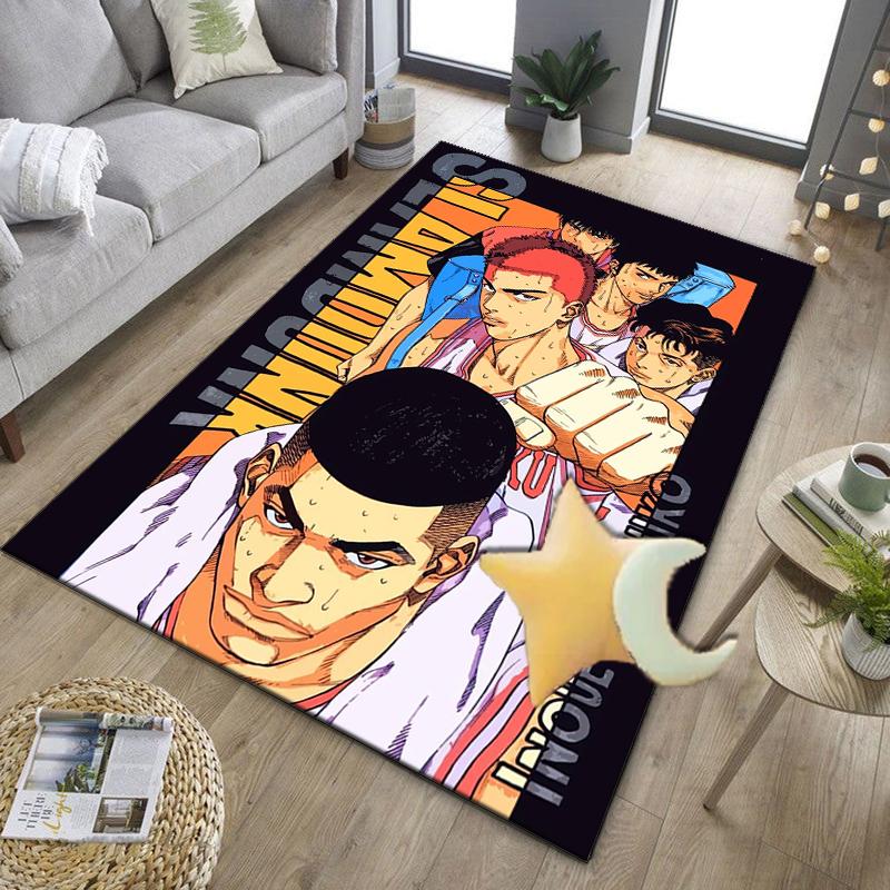 Anime Basketball Heroes Office Rug Chair Mat, Game Carpet, Suitable for Front Door, Bedroom, Living Room, Desk, Holiday Gift