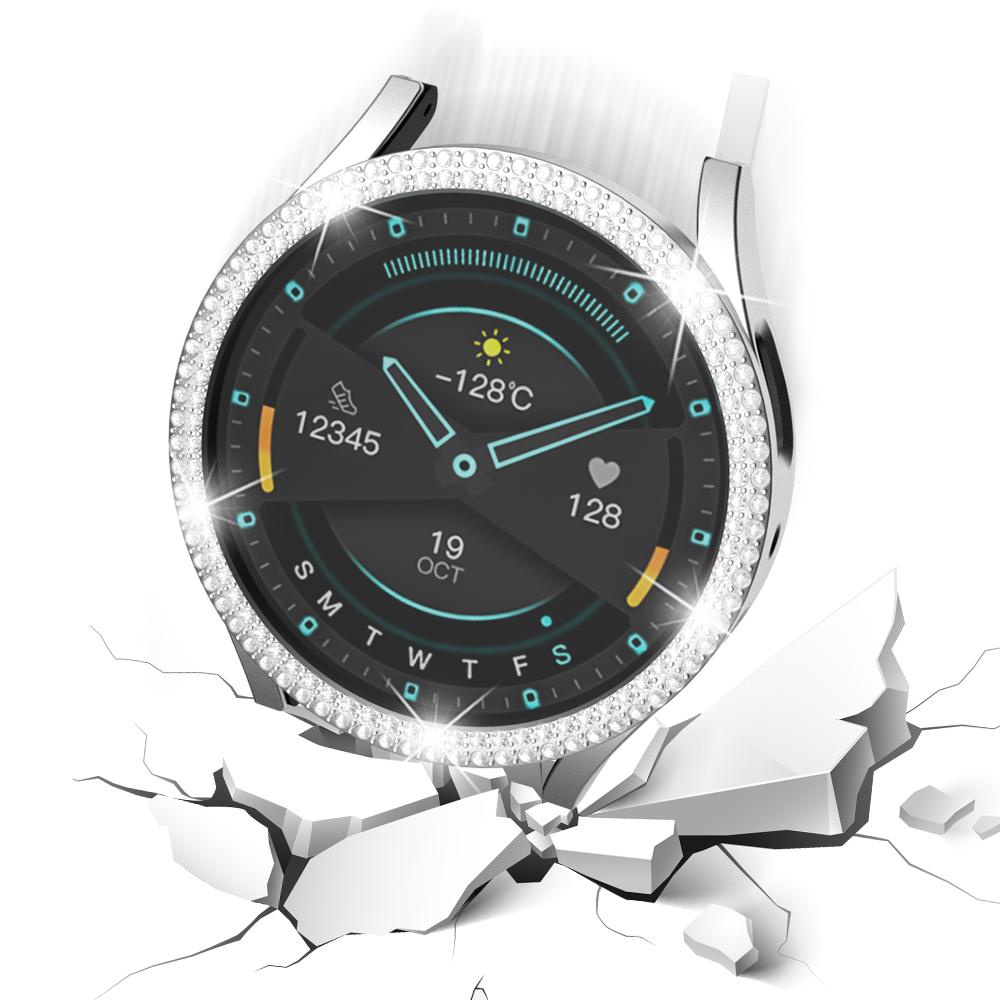 Роскошный двойной бриллиантовый чехол для Samsung Galaxy Watch 4 5 6 7 40мм 44мм, полый защитный чехол из ПК для предотвращения падения