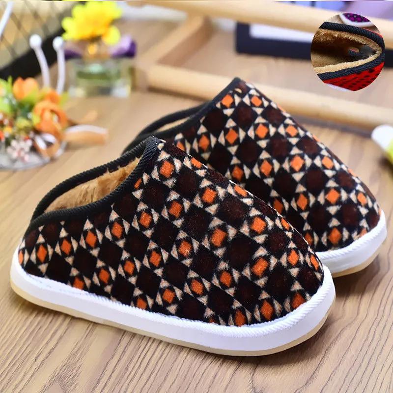 Women Winter Slippers Non Slip Home Plus Size Men Slides Thick Warm Cotton Shoes Women Slippers