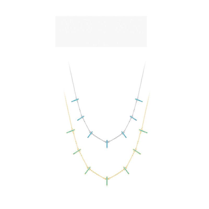 Танциз S925 стерлингового серебра Роскошное индивидуальное ожерелье с подвеской женское классическое ожерелье прилива