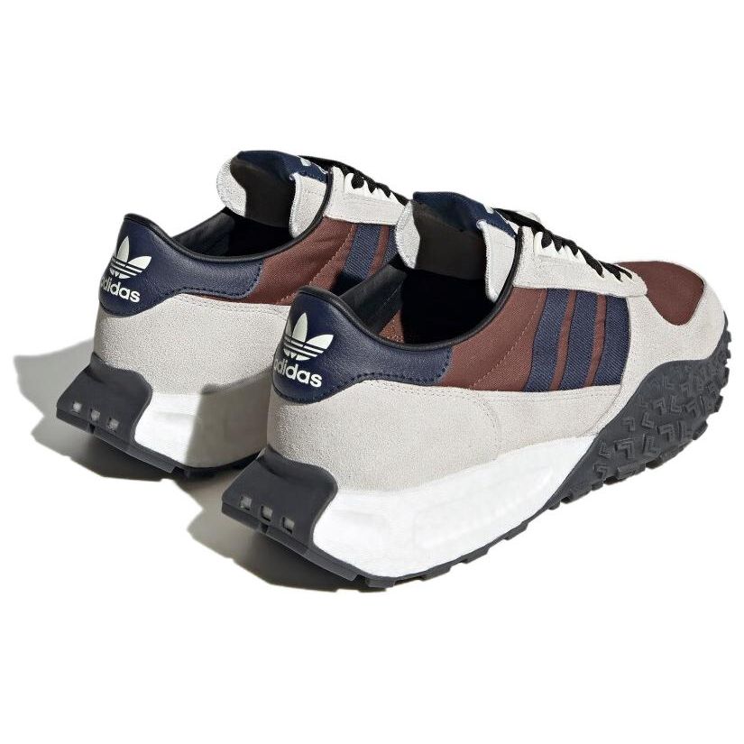 adidas Originals Retropy E5 Сетчатая ткань Замша Удобные Прочные Легкие Низкие Повседневные Кроссовки Унисекс Серый Коричневый Синий IG9982