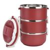 Stackable Lunch Box Three Layers Stainless Steel Leakage Proof Portable Keep Warm Bento Box for