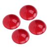 4PCS Red Reflector Round 3Dimensional ABS Decoration Protection Decal for Automobile Motorcycle