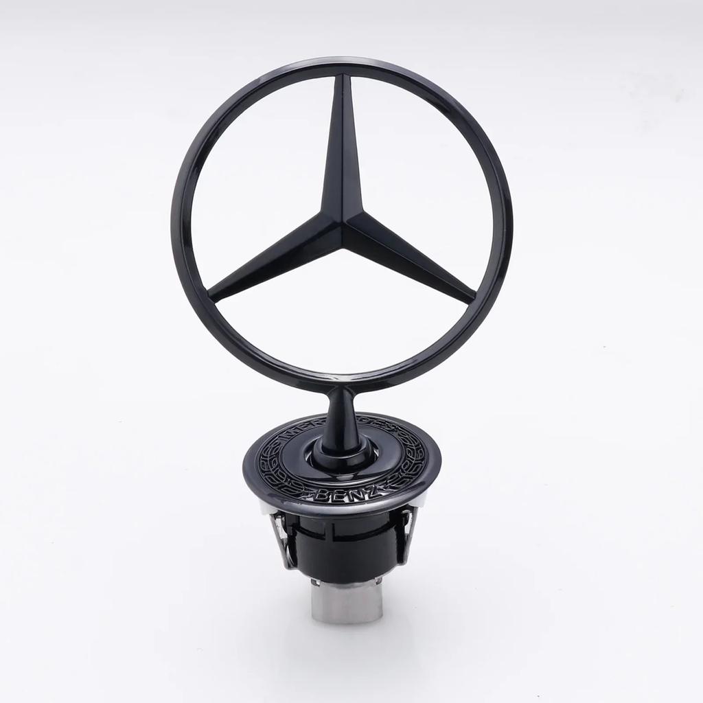 AABGU1 1Pcs  Mercedes Benz Car Front Bonnet Logo Emblem Zinc Alloy Badge ForW204 W220 C180 C200 E260 E300L Auto Decorate Accessories
