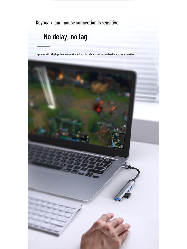 USB-C High-Speed 3.0 Hub: 4-Port Laptop Expansion Dock