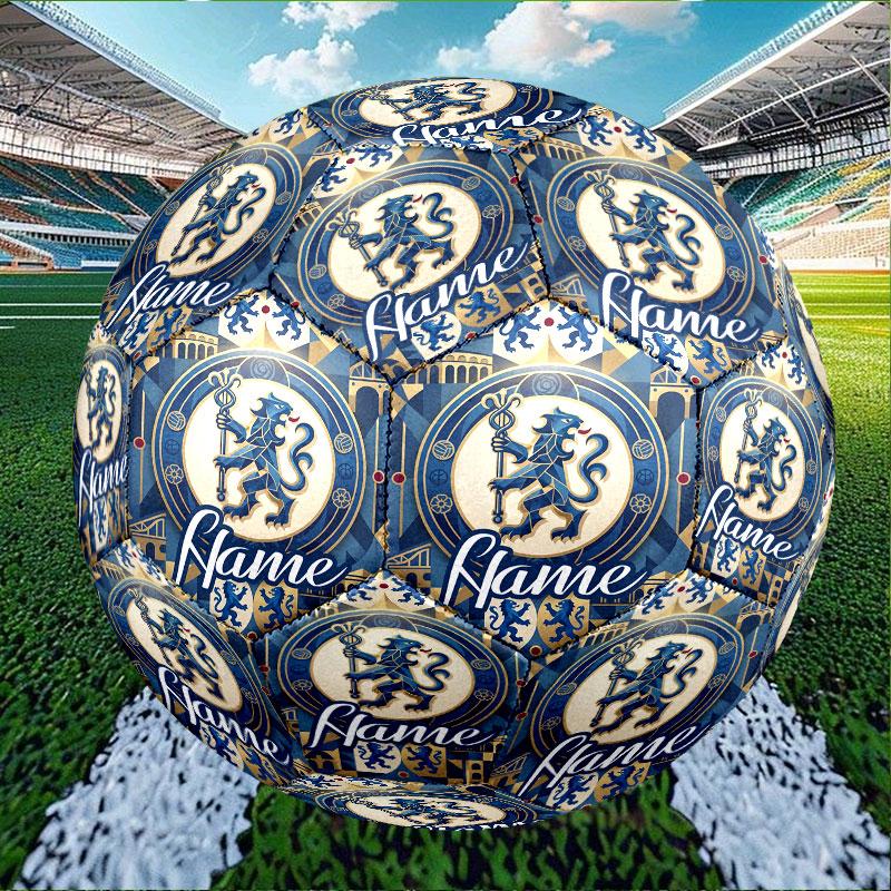 Custom Name Personalized Chelsea Football Club Print Size 5 Soccer Ball Training & Match Football, for Team, Kicking, Gift for Football Enthusiasts
