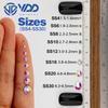VDD 161 Metallic Fuchsia SS4-SS30 Glass Rhinestones Crystal Flatback Strass Glitter Stones for DIY Nail Art Crafts Decorations