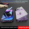 IPhone 16 15 14 13 12 Pro Max Plus uchun 360° Toʻliq Yopiq Obʼektiv Shisha Gʻilof Metall Alyuminiy Qotishmasi Magnit Magsafe Himoya Qopqogʻi
