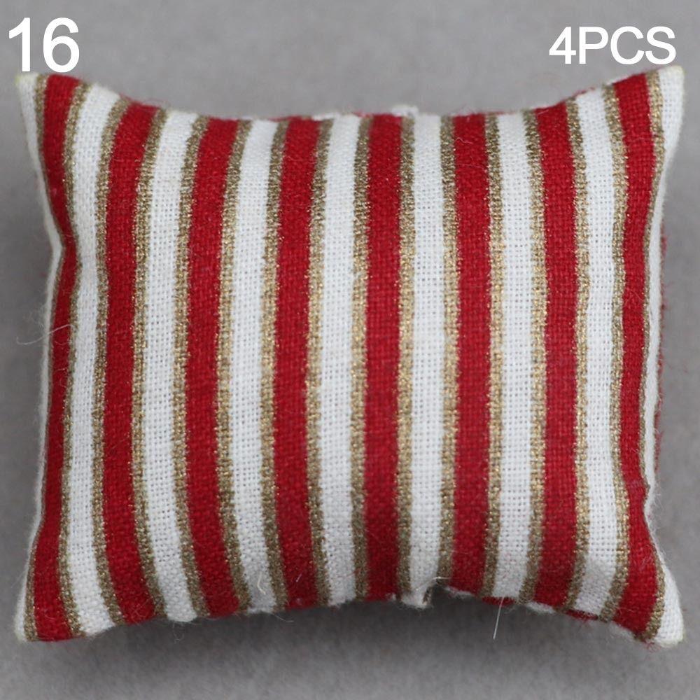 Simulation chair Wooden Table Doll House Decoration Dollhouse Sofa Cushion Table Furniture Toys