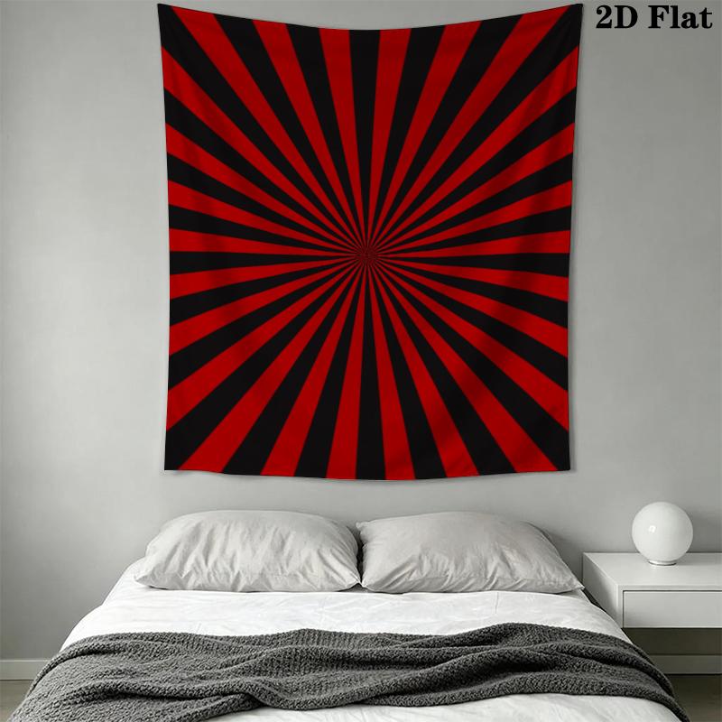 Red&Black Wall Tapestry Aesthetic Wall Hanging Printed Fabric Blanket Decorative Tapestries for Bedroom Living Room Home Decor