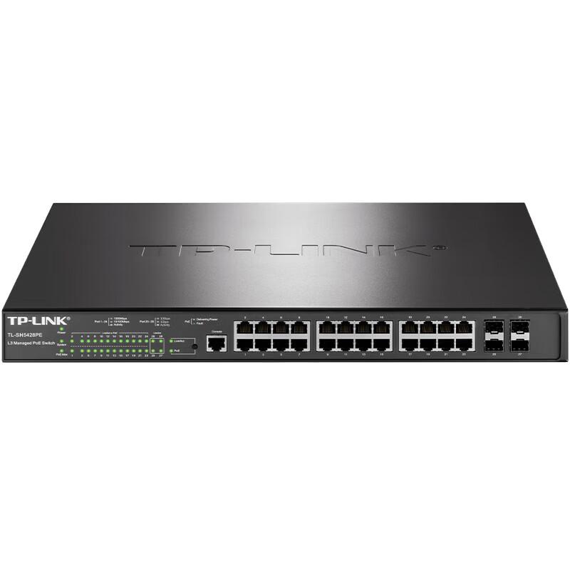 TP-LINK 28-Port PoE Managed Switch (24-Port PoE+ 4-Port 10G SFP+)