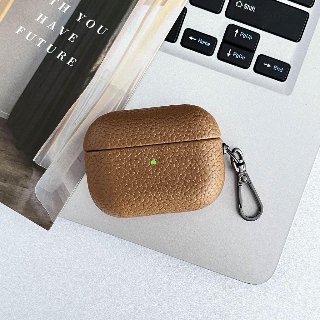 Чехол с текстурой кожи из ПУ для AirPods Pro 2 - Полная защита