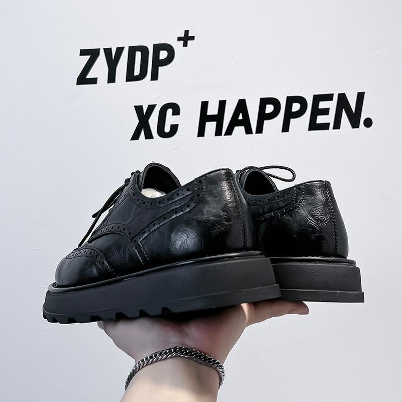 Мужские кожаные туфли Brock 2025 новая деловая формальная обувь со скрытой платформой повседневные свадебные туфли жениха 98848-A