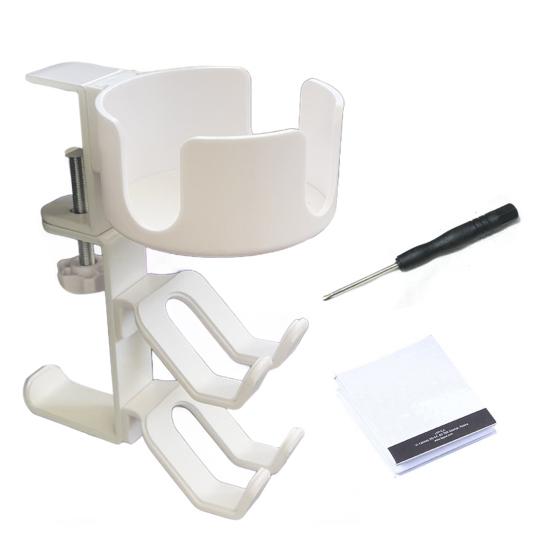 Подставка для игрового контроллера с держателем для чашки, держатель для наушников 3-в-1, прочный, выдерживающий большую нагрузку, простой в установке настольный органайзер для игрового контроллера