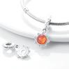 Оригинальные кулоны-подвески Charmscopper Dreamy Orange Zircon Sun Подходят для браслетов с подвесками Для женщин Украшения для женщин Изготовление своими руками