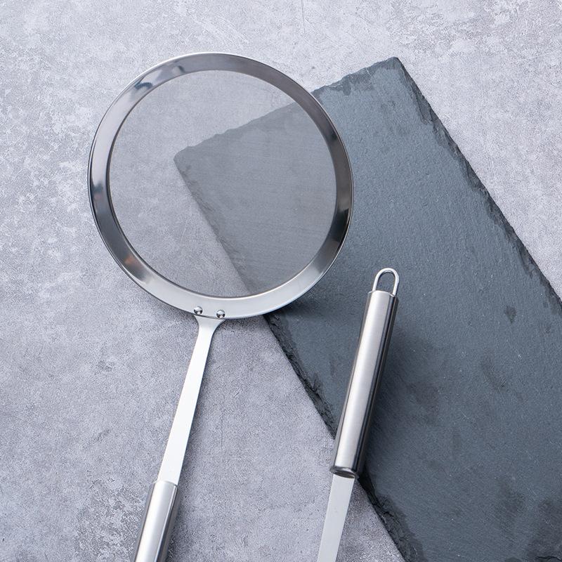 HANYANG 304 Широкая боковая круглая стальная ручка ситечко для утечки из нержавеющей стали Кухонные принадлежности Посуда Воронка Воронка Горячий горшок для супа