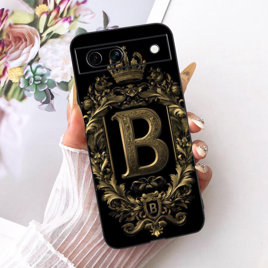 For Google Pixel 8A Case Pixel8 Pro New Luxury Crown Letters Cover Soft TPU Matte Phone Case For Google Pixel 8 Pro Pixel8A Bags